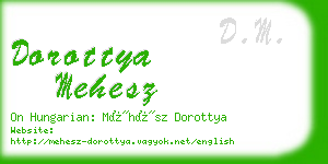 dorottya mehesz business card